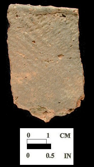 Townsend Series Rappahannock fabric-impressed rim sherd from Mt. Calvert site 18PR6/F52.