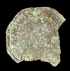 Fragmentary octagonal button is very worn, but it appears to have a zig-zag decoration around the edge and it may also have a worn floral motif at the center from 18CV151 Bowens Road II site.