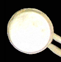 Solid silver sleeve link without any decoration.