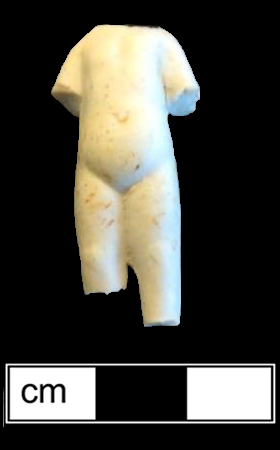 Small Frozen Charlotte doll made of bisque porcelain. 3.35cm x 5.5cm - from 18BC27.