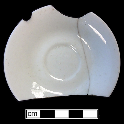 Porcelain saucer sized for a child. 18BC80