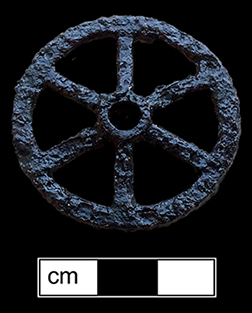Cast iron wheel from cart from 18MO609.