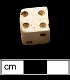 White bone die. 1.5cm x 1.5cm x 1.5cm - from 18MO609.