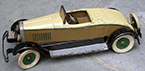 Rubber and steel wheel with real, white rubber non- skid tires vulcanized to the wheel as shown on car on right from private collection From 18PR982.