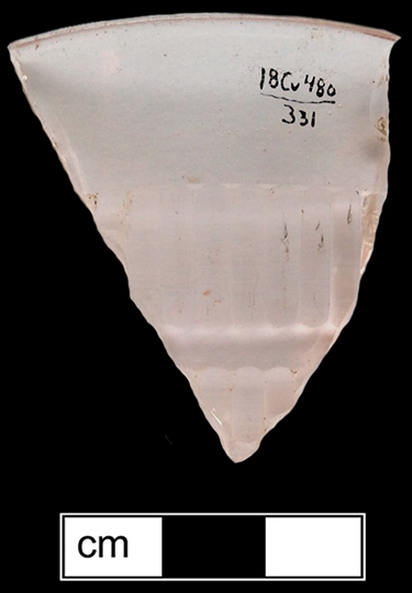 Molded pink Depression Glass tumbler. Lot 331. -18CV480