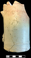 English brown salt glaze stoneware straight sided tankard with iron oxide slip. Base diameter:  3.5&rdquo;, Vessel height: 5.25&rdquo; from 18AN39.