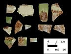 Clouded and tortoiseshell patterns on body sherds from various unidentified vessels from 18BA282 Banneker.