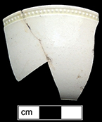 Creamware cup with beaded rim from 18AN39.