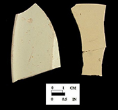 Light creamware versus darker creamware image.