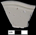 Royal or Queen&rsquo;s shape rim &ndash; not big enough sherd to determine.