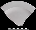 Plain unmolded rim plate, 10&rdquo; rim diameter.