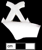 Possible basket stand. Collected at site of Neale & Co. and Wilson (active 1778-1816) by George Miller in 1986.
