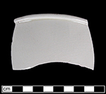 Unidentified hollow form with a rolled rim, 5&rdquo; rim diameter collected at site of Neale & Co. and Wilson (active 1778-1816) by George Miller in 1986.