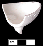 Eye Cup, example on right shown on page 148 of Leeds book - Designs of Sundry Articles of Queen&rsquo;s or Cream-Colour&rsquo;d Earthenware (1814 edition).&nbsp;#216 , Collected at site of Neale & Co. and Wilson (active 1778-1816) by George Miller in 1986.