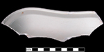 Creamware shallow dish, royal rim.