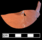 Dry-bodied red stoneware (rosso antico) hollow vessel (probably teapot), engine turned decoration.Lots:  33, 68, 119, 155. 18AN39.