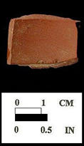 Dry-bodied red stoneware (rosso antico) hollow vessel,sprig molded decoration (front and back) from Oxon Hilkl, 18PR175.