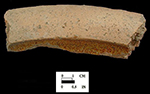 Gravel-tempered rim sherd, Angelica Knolls, 18CV60/1.413.