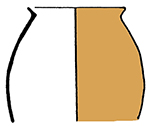 The overall vessel shape of the drawn vessel is similar to the Charles Gift jar, but the rim treatment is different. Redrawn from Grant 1983.