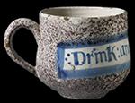 Circa 1655-1660 caudle shape tankard in British Museum.