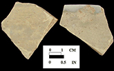Lead-backed sherds.