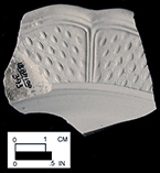 Molded plate rim with 'barley' pattern,&nbsp;Howard-McHenry Mill, 18BA100 /393.