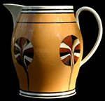 Creamware jug with dipped fans, c. 1810, 8 inches in height from a private collection. 