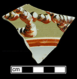 London-shape bowl with common cable against tan slipped ground-from 18BC139.