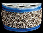 Pearlware bough pot with encrusted bits of adhered and glazed clay. c. 1800, 7 inch width - from a private collection.
