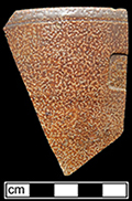 Stoneware tankards from 18CV91. The 18th-century wares of William Rogers of Yorktown (1720-1745) show the brown ferrugenous dips typical of British brown stoneware of the same period.
