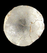 Clear conical inset with faceted face. Such insets could be used in sleeve buttons or other jewelry - click on image to see larger view.