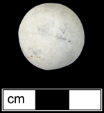 Stone marble from a cellar filled in the late 19th- to early 20th-centuries - click on image to see larger view.