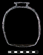 Stirrup with a flared rectangular eye and an ovoid platform from 18CV91 - click image for more info.