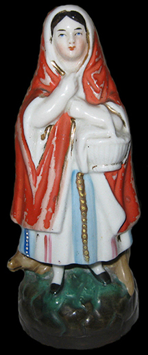 Example of a complete Red riding hood doll from a private collection.