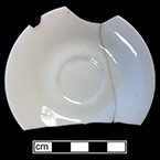 Porcelain saucer sized for a child. 18BC80