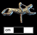 Lead  alloy carousel horse and rider, from 18PR983.