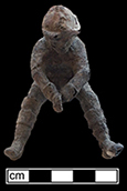 Cast iron jockey from 18M0609. 8cm x 8.25cm x 4.8cm