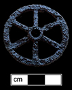 Cast iron wheel from cart from 18MO609.