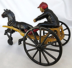 Complete painted jockey and horse from a private collection.