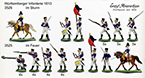 Flat lead toy soldier, similar to examples shown on right, from 18BA282.