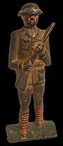 Molded iron soldier from 18PR982, similar to one shown on right from private collection.