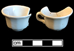 European hard paste porcelain toy teacups from 18BC27. 4.cm (diam.) x 2.25cm.